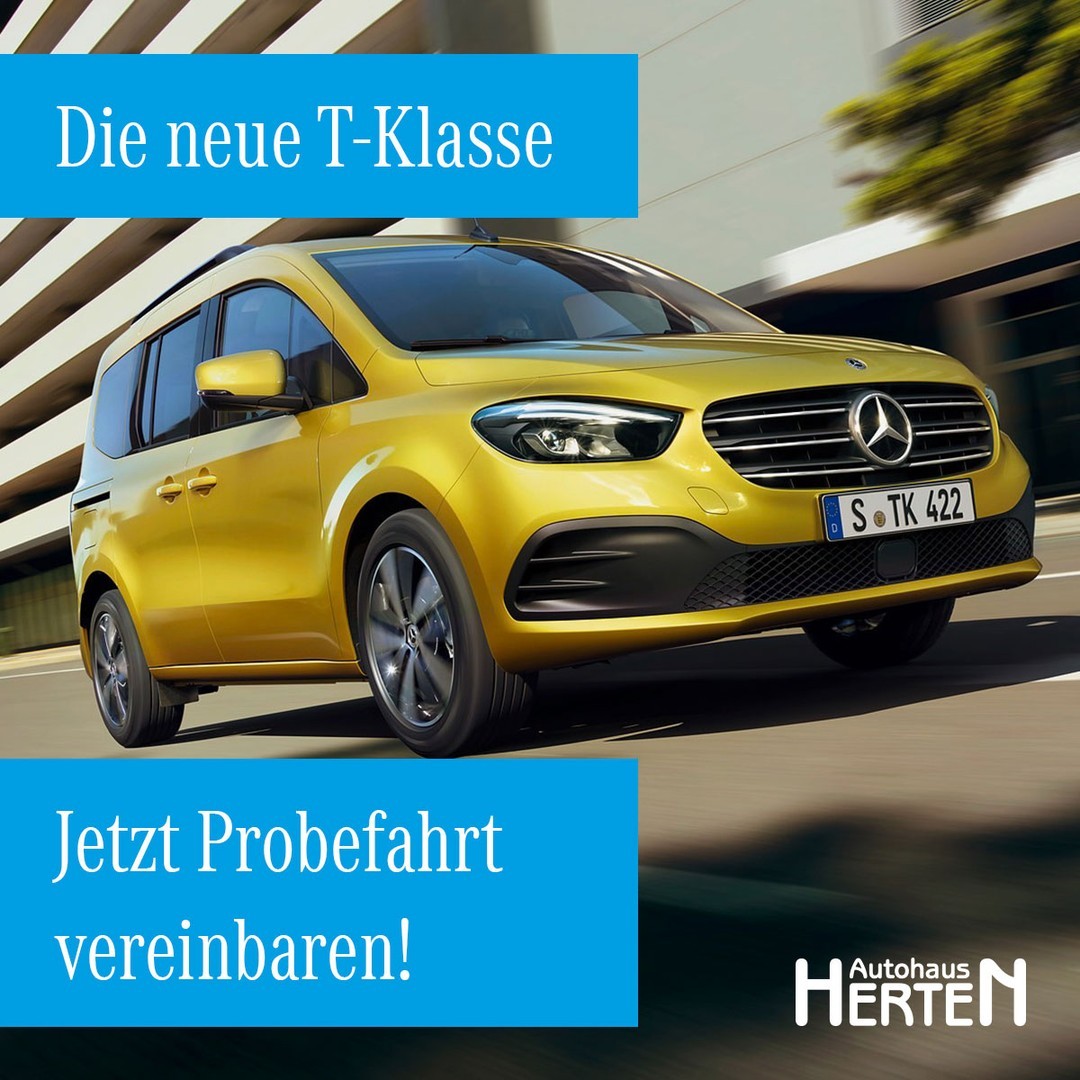 Jetzt Probefahrt vereinbaren!  Die neue Mercedes-Benz T-Klasse kommt nach Schleiden-Olef und vom 22….