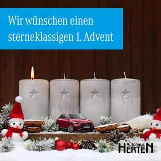 Die Autohaus Herten Gruppe wünscht einen schönen ersten Advent! Wie ist es um Eure Weihnachtsstimmun…