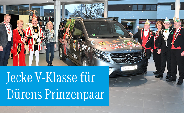 Dürener Prinzenpaar ist jetzt sterneklassig mit einer Mercedes-Benz V-Klasse unterwegs