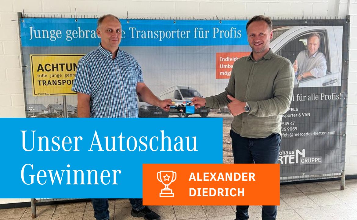Unser Autoschau Gewinner: Alexander Diedrich