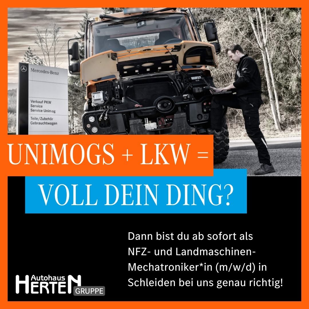 Du willst endlich das machen, was dir wirklich Spaß macht? Du willst an Unimogs und Landmaschinen sc...